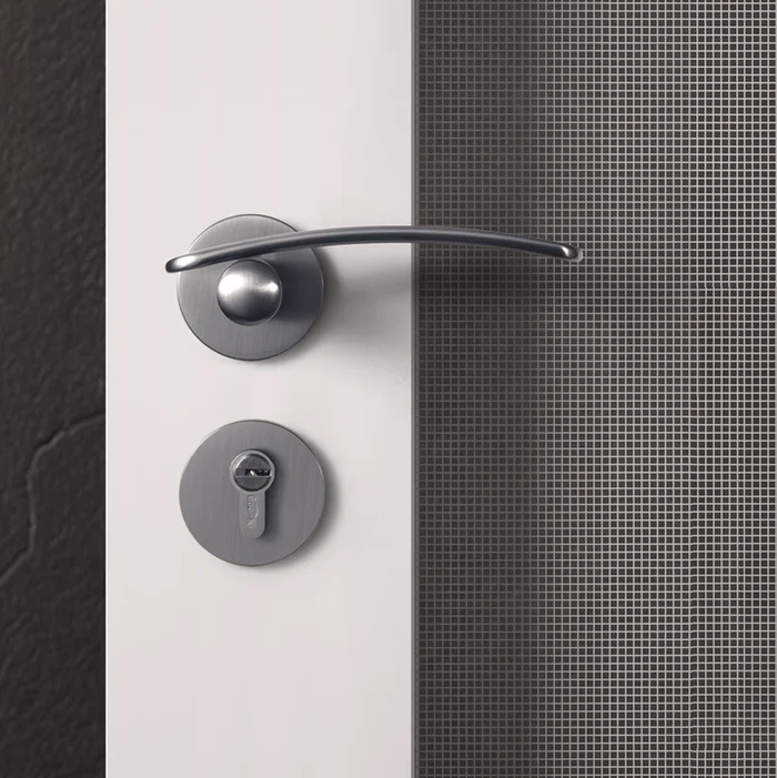 Streamline Silent Door Lock Bedroom Door Handle Interior Security Door Lock