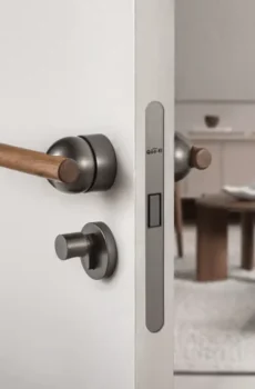 Black Walnut Door Lock Bedroom Interior Door Handle Anti-theft Home Security Door Lock