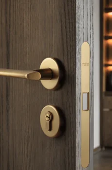 Branches Pure Copper Interior Door Lock Bedroom Silent Lock for Home