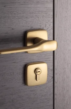 Villa Brass Door Lock Indoor Bedroom Door Lock Modern French Style Door Handle Set